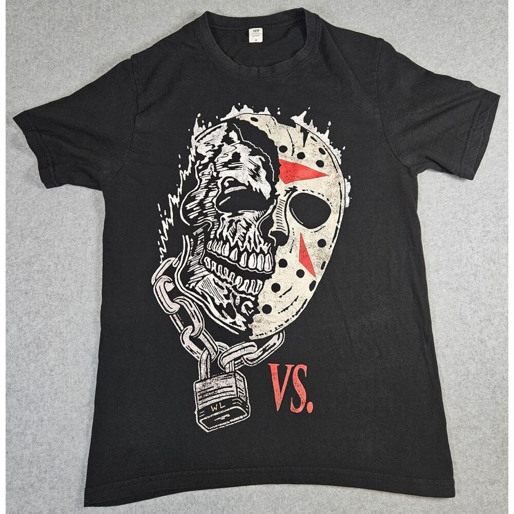 KY Jason Skull Mask Vs T Shirt Medium short sleeve Black American Gothic